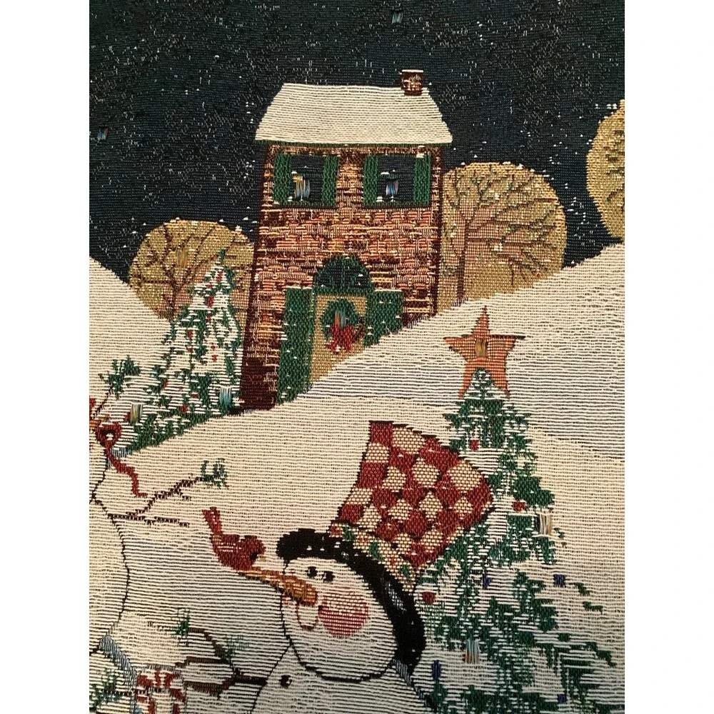 Snowman Wall Hanging Tapestry With Lights Manual Woodworkers & Weavers 26